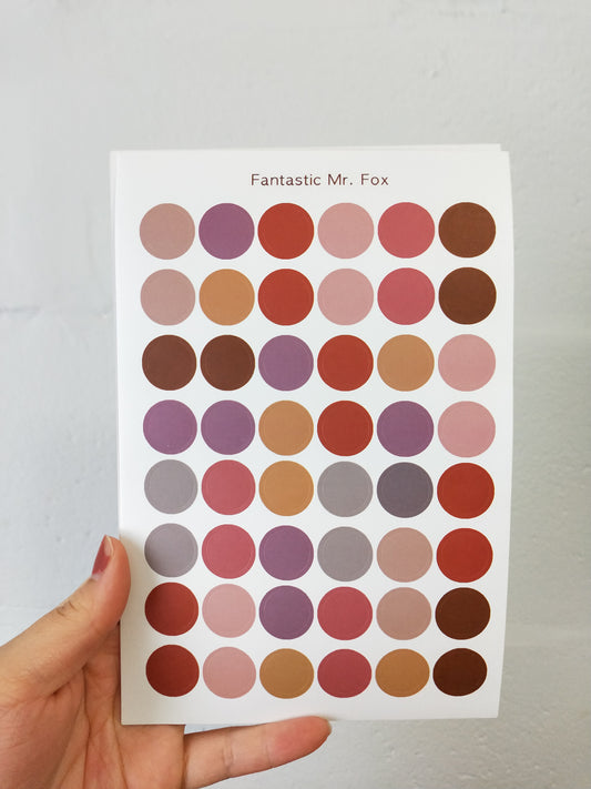 Round Sticker Sheet 48 Dots per Sheet // Multi-functional Colourful Circle Round Dots Stickers Diameter 1.5cm for Planner Bullet Journal