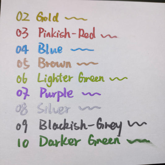 Metallic Pens Single or Set // Journal Drawing Pen Gift Box Drawing Pen // Colour Metallic Pens // Gold White Red Blue Brown Green Purple