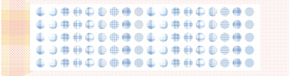 Single Roll Dots Washi Stickers 3 Meters Per Roll // Colourful Round Sticker Diameter 0.8cm Grid Gingham
