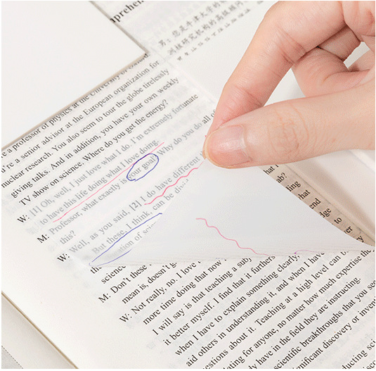 Transparent Sticky Notes 5cm*7.5cm, 7.6cm*7.6cm, 7cm*9.5cm 50 Sheets // Small Size Sticky Notes for Office & School Study Supplies