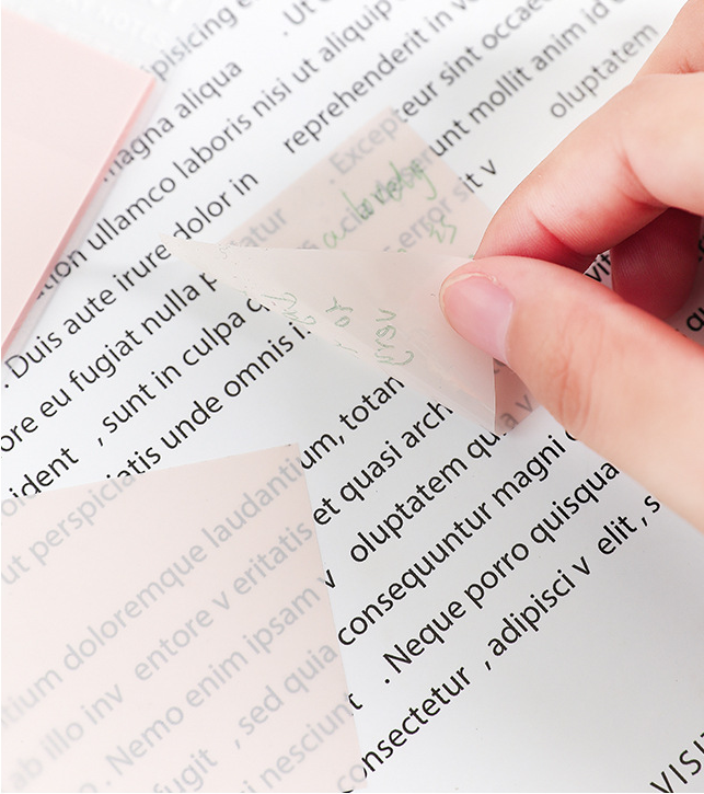 Coloured Transparent Sticky Notes 5cm*5cm 50 Sheets // Small Size Sticky Notes for Office & School Study Supplies