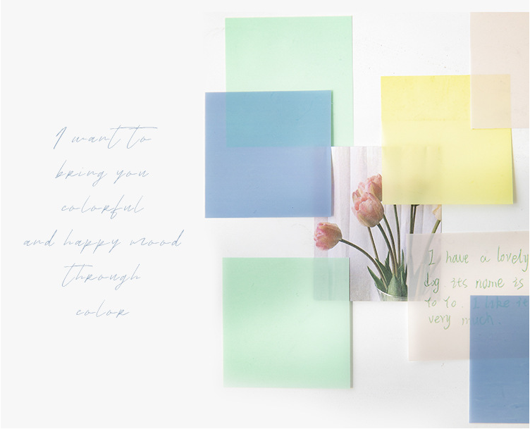 Coloured Transparent Sticky Notes 5cm*5cm 50 Sheets // Small Size Sticky Notes for Office & School Study Supplies