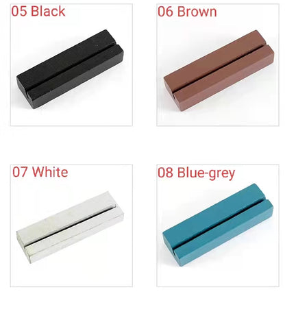 Wooden Sign Holders Card Stand With Oil Painting Pattern Card * 5 // Desk Decorations