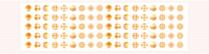 Single Roll Dots Washi Stickers 3 Meters Per Roll // Colourful Round Sticker Diameter 0.8cm Grid Gingham