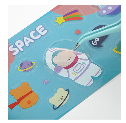 Curve Head Straight Head Tweezers Precise Standard Type // Cyan, Light Blue-green, Light Purple, Light Pink, Gold, Coral Colour Tweezers Sticker Peeling Tools