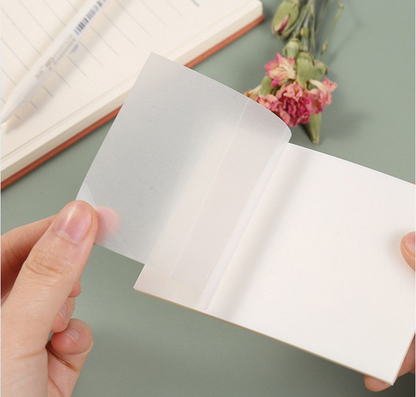 Transparent Sticky Notes 5cm*7.5cm, 7.6cm*7.6cm, 7cm*9.5cm 50 Sheets // Small Size Sticky Notes for Office & School Study Supplies