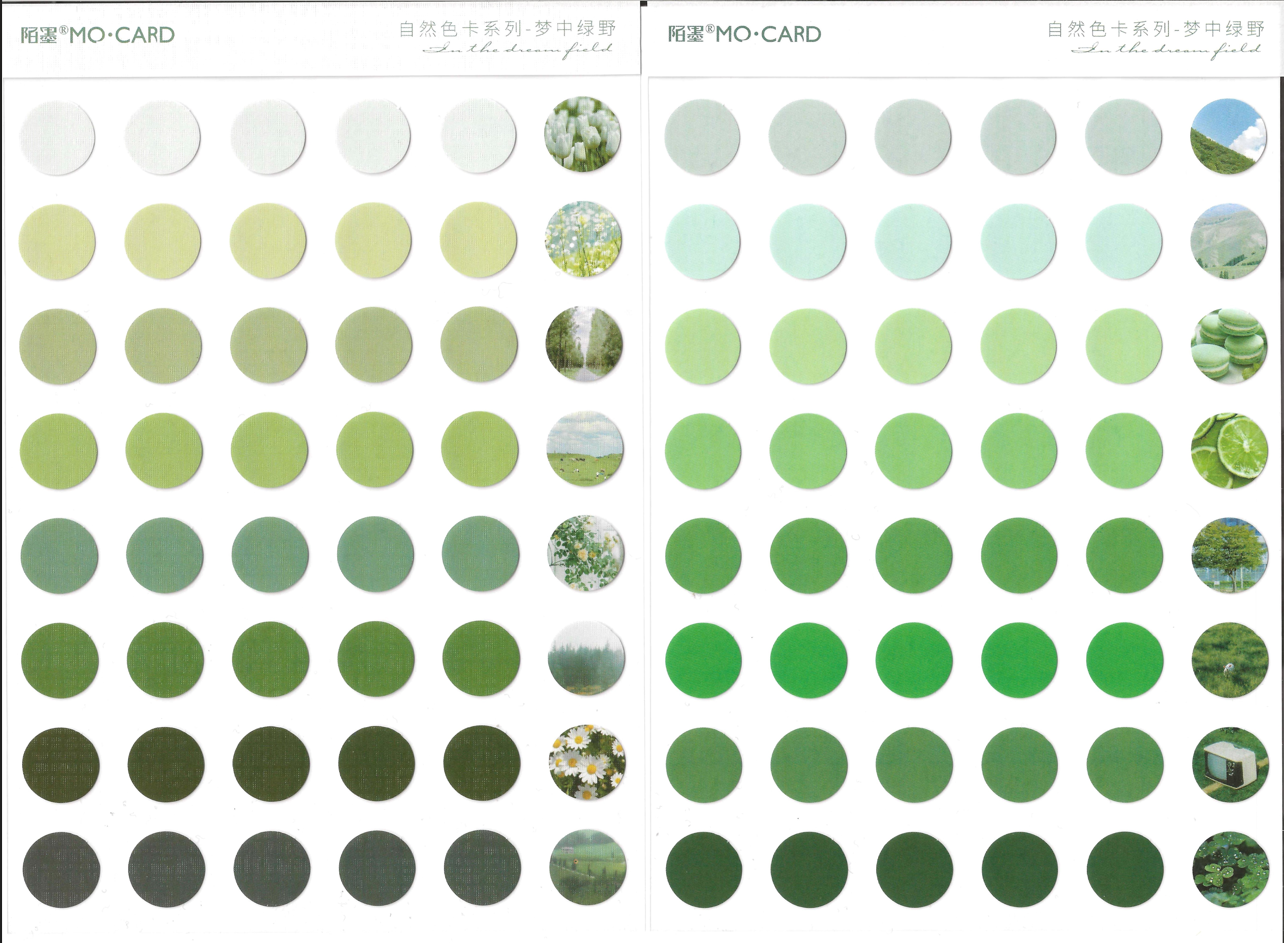 2 Sheets Round Stickers Pack // Coated Paper + Textured Paper Sticker Sheet // Bullet Journal Planner Diameter 1.5cm Round Seal Stickers