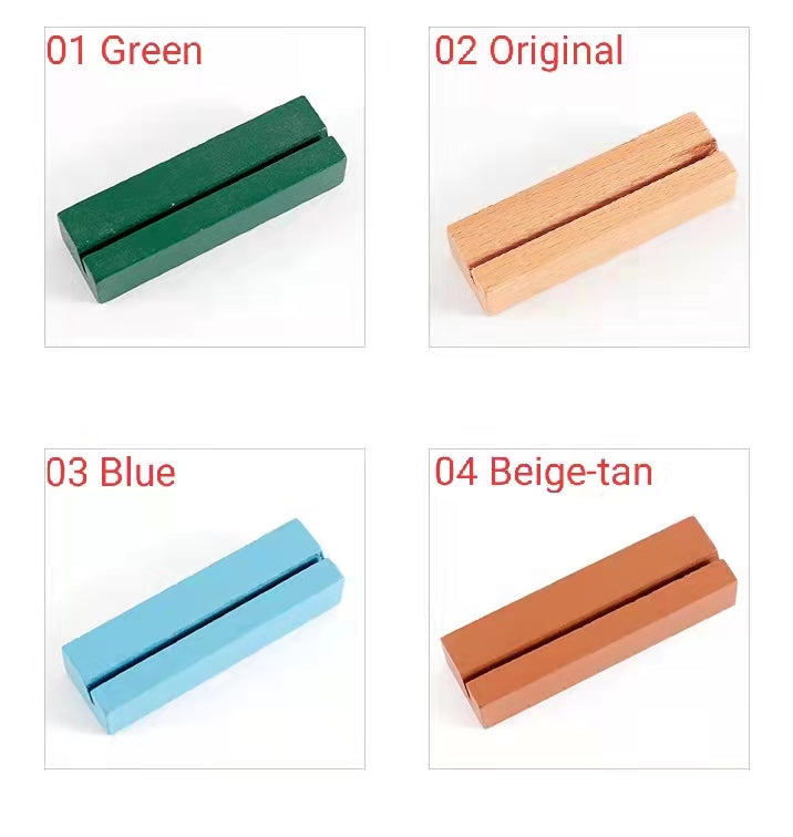 Wooden Sign Holders Card Stand With Oil Painting Pattern Card * 5 // Desk Decorations