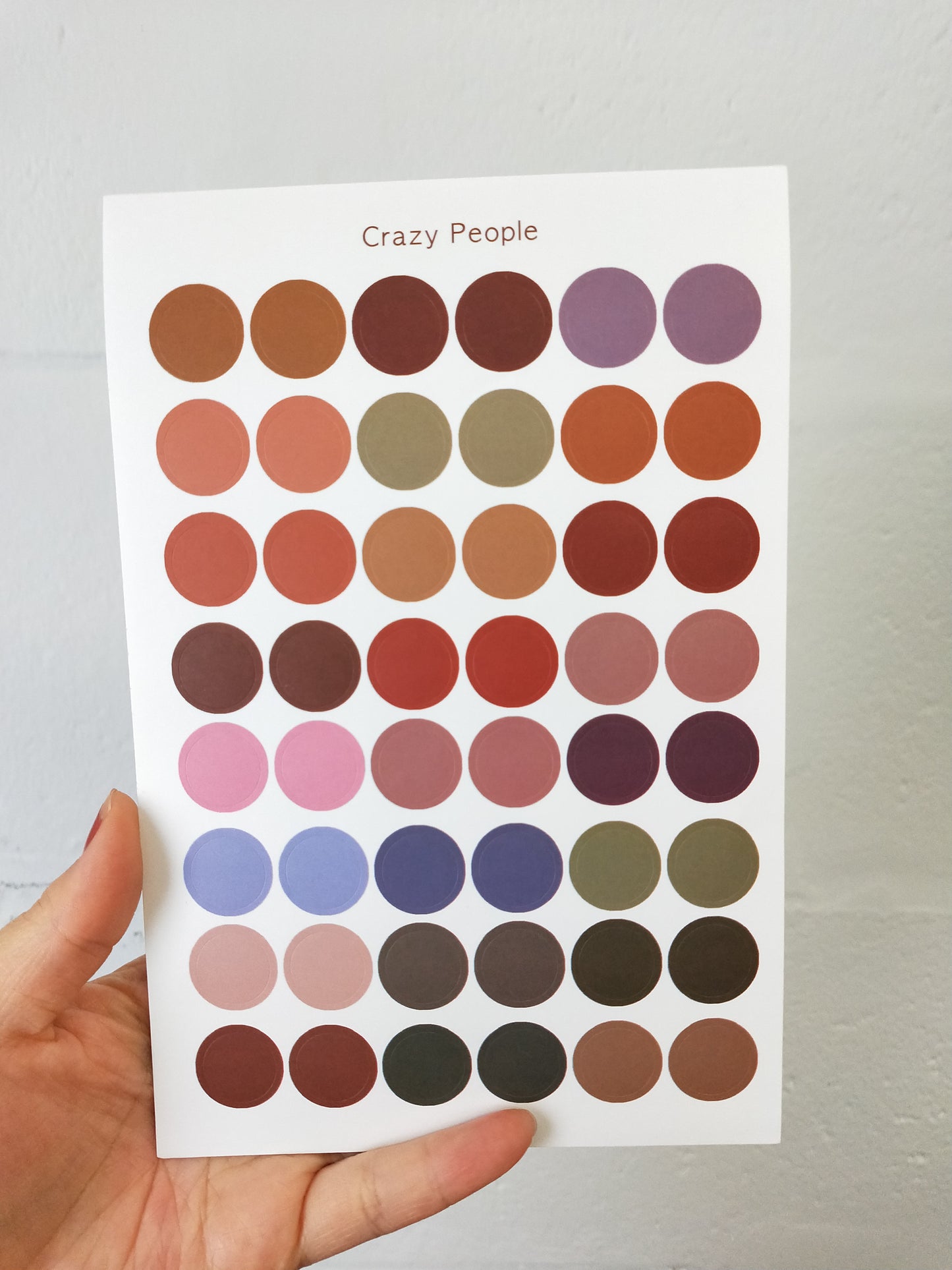 Round Sticker Sheet 48 Dots per Sheet // Multi-functional Colourful Circle Round Dots Stickers Diameter 1.5cm for Planner Bullet Journal