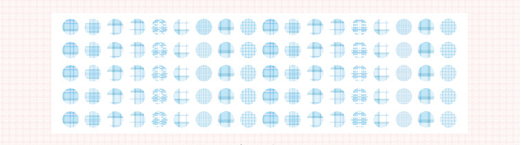 Single Roll Dots Washi Stickers 3 Meters Per Roll // Colourful Round Sticker Diameter 0.8cm Grid Gingham