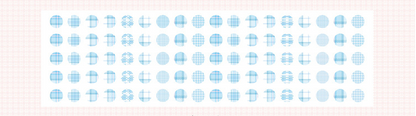 Single Roll Dots Washi Stickers 3 Meters Per Roll // Colourful Round Sticker Diameter 0.8cm Grid Gingham
