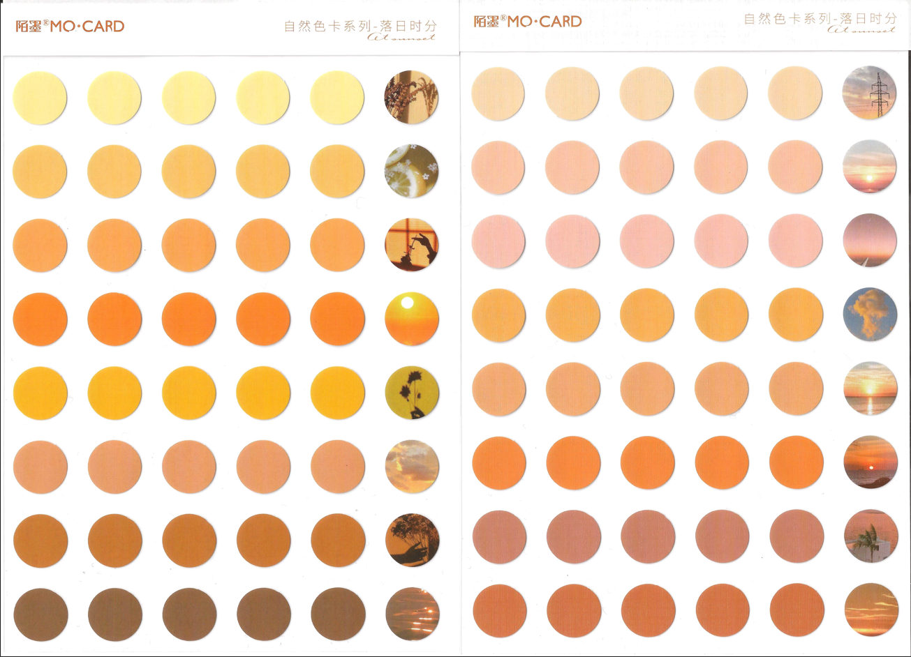 2 Sheets Round Stickers Pack // Coated Paper + Textured Paper Sticker Sheet // Bullet Journal Planner Diameter 1.5cm Round Seal Stickers