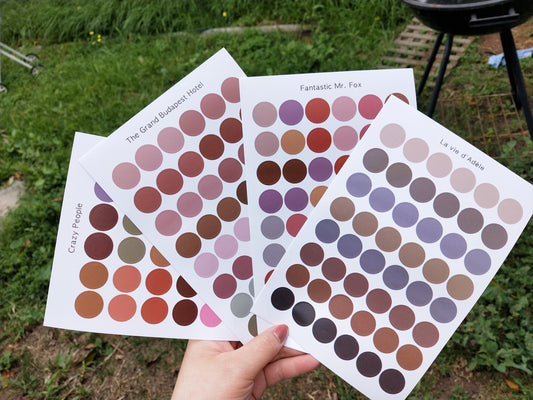 Round Sticker Sheet 48 Dots per Sheet // Multi-functional Colourful Circle Round Dots Stickers Diameter 1.5cm for Planner Bullet Journal