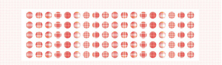 Single Roll Dots Washi Stickers 3 Meters Per Roll // Colourful Round Sticker Diameter 0.8cm Grid Gingham