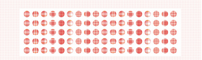 Single Roll Dots Washi Stickers 3 Meters Per Roll // Colourful Round Sticker Diameter 0.8cm Grid Gingham