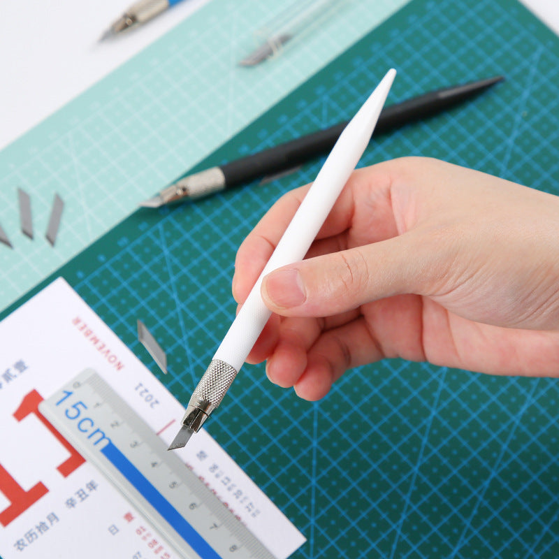 Craft Carving Knife With 10 Back-up Blades // Rubber Stamp Knife Journaling Arts Tools Precision Hobby Knife