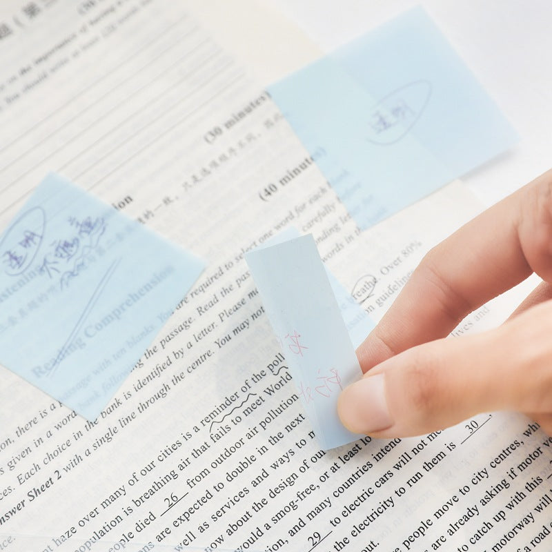 Coloured Transparent Sticky Notes 5cm*5cm 50 Sheets // Small Size Sticky Notes for Office & School Study Supplies