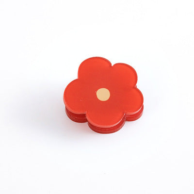 Acrylic Clips Flower Pattern 3.5cm * 3.5cm // Colourful Transparent Flower Plastic Journal Clips Multi-functional Clips