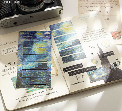 Portable Adhesive Notes Film Vincent van Gogh Painting // Small Size Index Sticky Study Notes Office & Study Supplies Notes Decoration