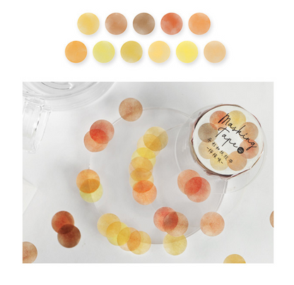 100 Pcs Dot Washi Stickers Single Roll // Colourful Round Sticker Diameter 1.4cm Bullet Journal Functional Point Washi Stickers Theme 1