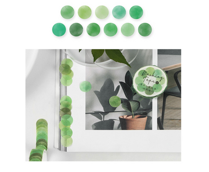 100 Pcs Dot Washi Stickers Single Roll // Colourful Round Sticker Diameter 1.4cm Bullet Journal Functional Point Washi Stickers Theme 1