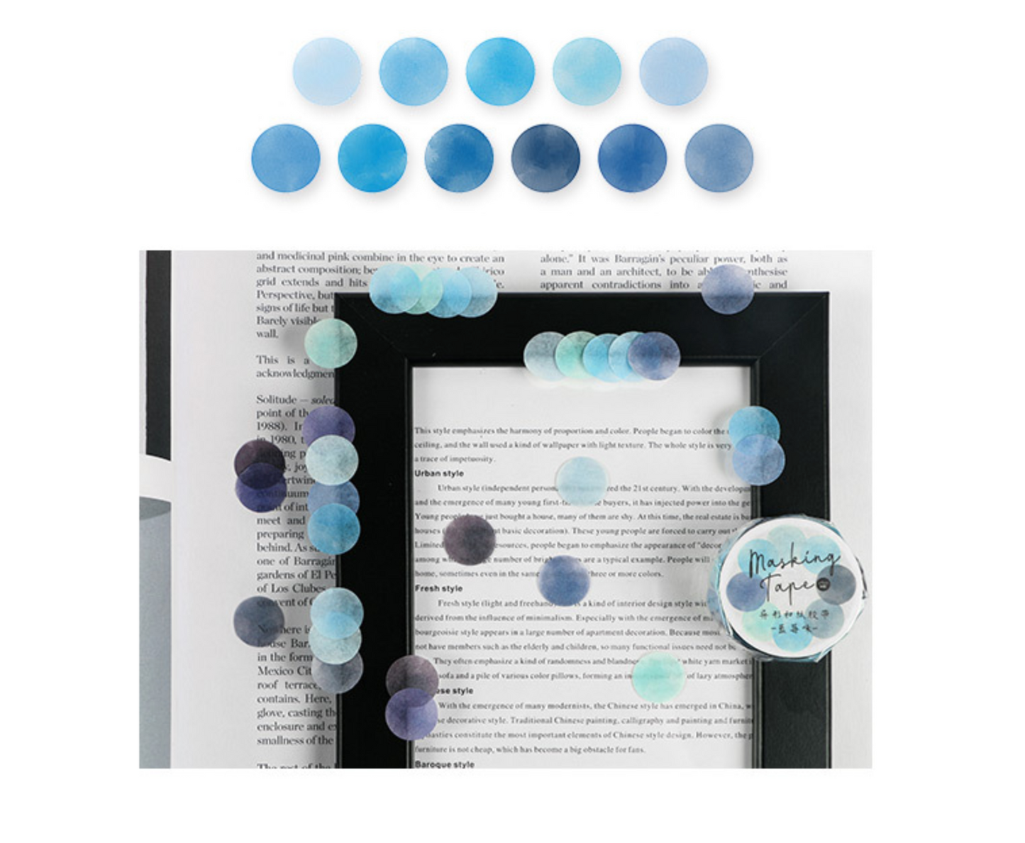 100 Pcs Dot Washi Stickers Single Roll // Colourful Round Sticker Diameter 1.4cm Bullet Journal Functional Point Washi Stickers Theme 1